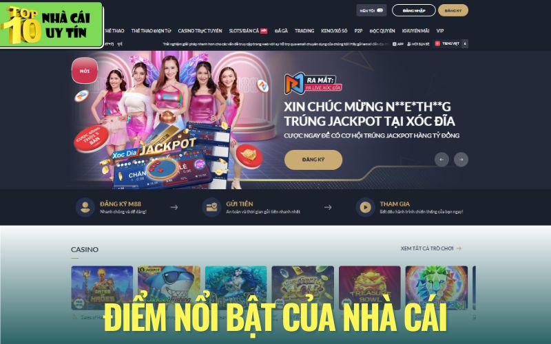 Nhà cái M88 được cược thủ kỳ cựu tin tưởng lựa chọn